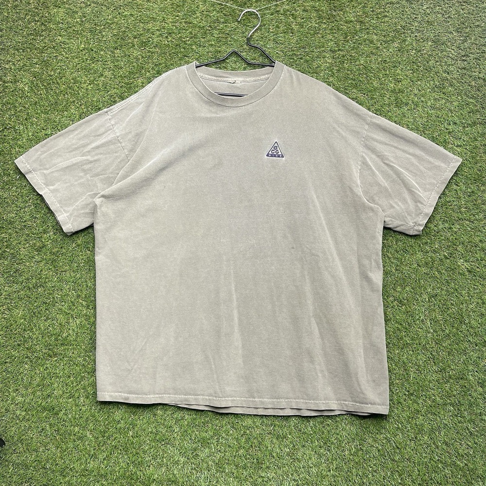 Vintage 90s Nike ACG Shirt Mens 2XL Made In USA olive Green Boxy 100% Cotton